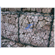 Malha de arame sextavada revestida PVC de 2X1X1m Gabions